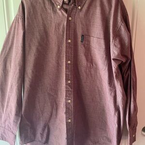 Ralph Lauren Men's Burgundy Button-Down Shirt